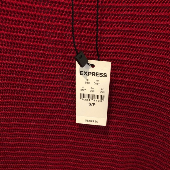 Express Red Sweater sz Small NWT - Picture 2 of 5